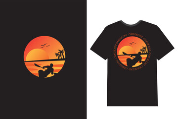 Conoeing T Shirt Design Retro Vintage