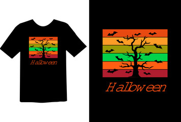 Halloween T Shirt Design Retro Vintage