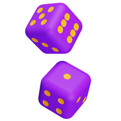 3D render isolated dice cube simple