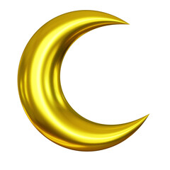 3D golden crescent moon © MuhammadAnugrah