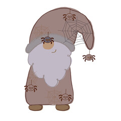 Halloween gnome illustration 
