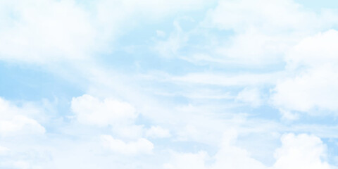 Blue sky background and white clouds soft focus