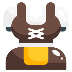 dirndl flat style icon. illustration for graphic design, website, app