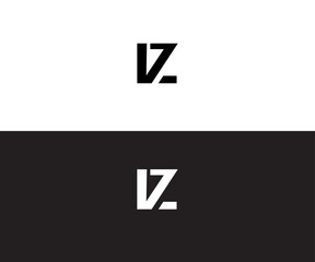 VZ, ZV, LZ, ZL initial logo monogram designs modern vector templates