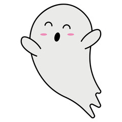 ghost, fluffy ghost, cuteness, fluffy, white,