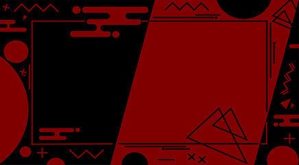  Abstract geometry futuristic black and red  Vector design template technology concept can use element game banner, sport poster, cyber wallpaper, web, advertising background with space for your text
