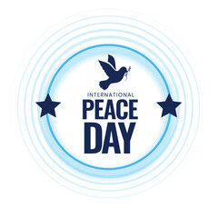decorative international peace day poster for humanity vector illustration