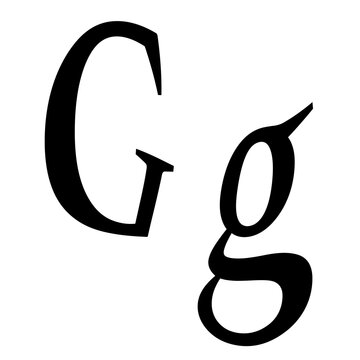 Small And Capital Alphabet Gg Font Constantia Shape Twist
