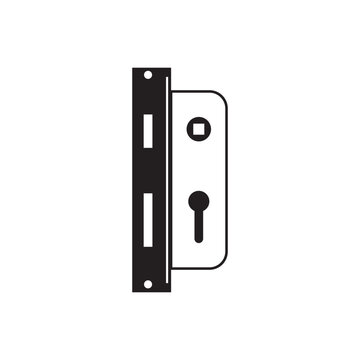 picture of hinges and door latch icon logo vector design
