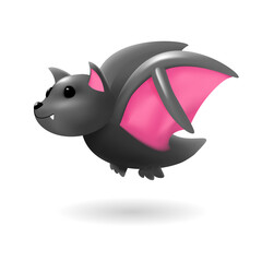 halloween 3d cute cartoon character banner invitation card illustration