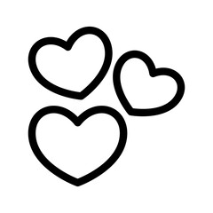 Hearts Icon Vector Symbol Design Illustration