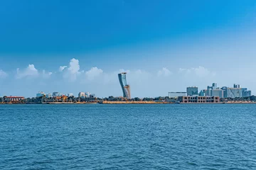 Deurstickers 15 August 2022 - Abu Dhabi, UAE: Andaz Capital Gate hotel in Abu Dhabi, UAE © Ayman Noureldin