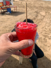 Indian Famous Drink Gola Near Marve Beach.