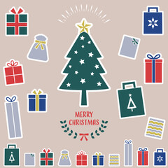 クリスマス素材セット_カラフル