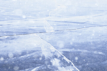 ice texture cracks baikal, abstract background winter ice transparent blue