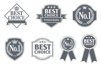 Obraz premium エンブレム ナンバーワン ロゴマーク イラストセット