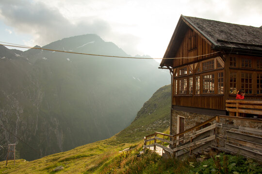 Mountain Hut In The Mountains