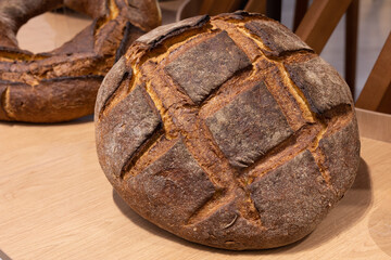 Traditional Rustic Italian Loaf of Bread “Pane Altamura”