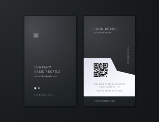 Professional Luxury Vertical Business Card Template