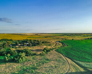 aerial photography of rural nature