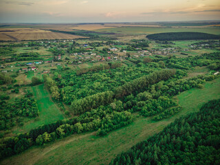 aerial photography of rural nature