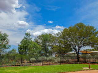 Fototapeta na wymiar オーストラリアの空と雲と芝生