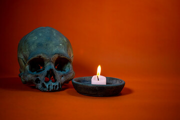 Composition for The Day of the Dead or Halloween.
with space to insert text