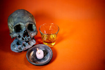 Composition for The Day of the Dead or Halloween.
with space to insert text