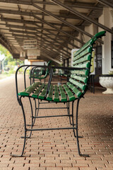 Outdoor chairs, benches and tables made suitable to rough weather and rough use with wrought iron