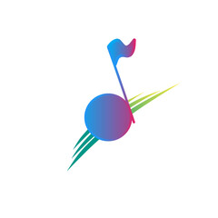 music design vector, Musical logo, fly music, music note 