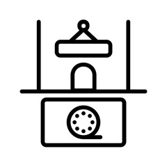 Black line icon for Booking