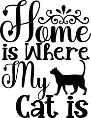 Cat svg design cut files