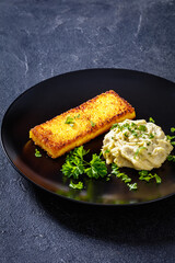 creamed salt cod fluffy pate with toasted polenta
