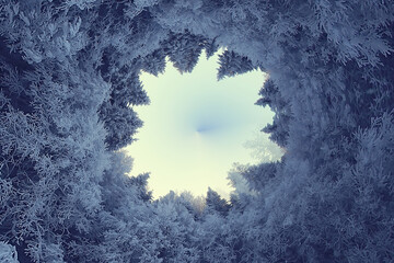 forest tunnel small planet abstract landscape background © kichigin19