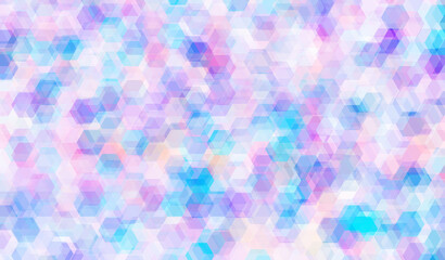 Abstract mosaic background, pink blue hexagonal shape