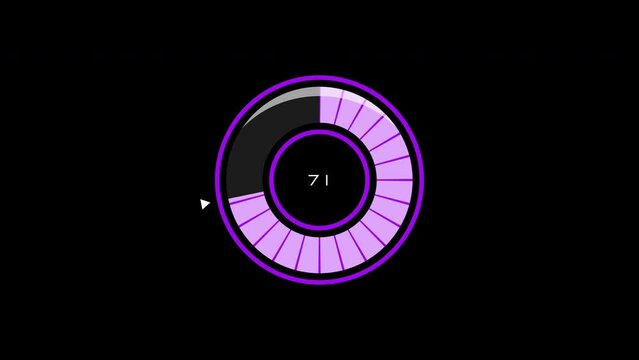 Colorful animation loading circle progress bar loading animation on black background