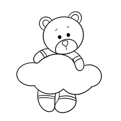 Cute bear outline 