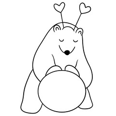 Cute bear outline 