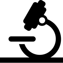 Microscope Glyph Vector Icon 