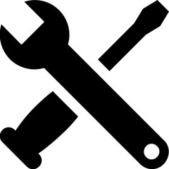 Technical Service Glyph Vector Icon 