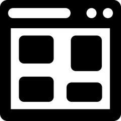 Layout Glyph Vector Icon 