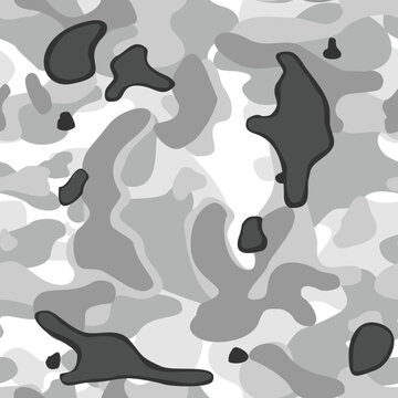 Seamless camouflage pattern of spots. Print on fabric and clothing. Vector illustration.