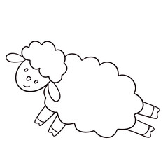 Cute sheep outline 