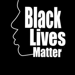 Black living matter design illustration concept black and white color