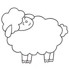 Cute sheep outline 