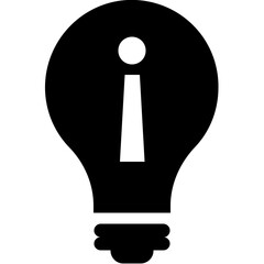 Bulb Glyph Vector Icon