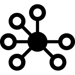 Network Glyph Vector Icon