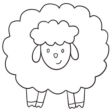 Cute sheep outline 