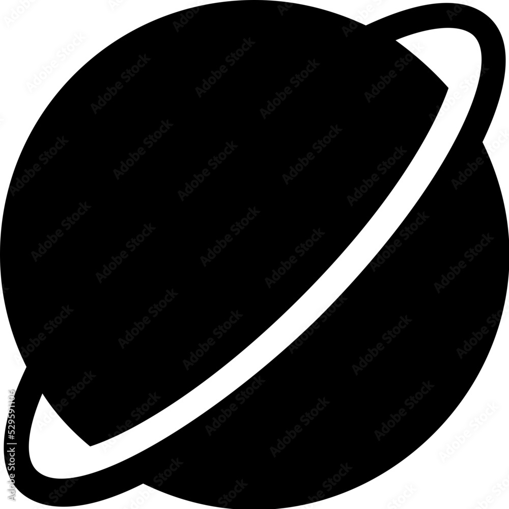 Sticker planet vector icon