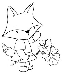 Cute fox outline 